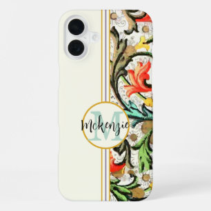 Vintage Floral Pattern iPhone 16 Plus Case