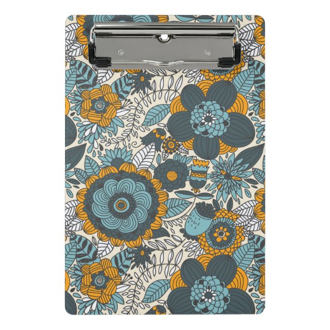 Vintage floral pattern mini clipboard (Front)