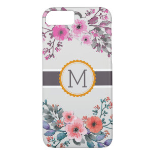 Vintage Floral Pattern Modern Monogram #19 Case-Mate iPhone Case