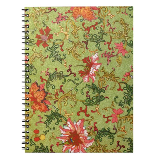 Vintage Floral Pattern Notebook (Front)
