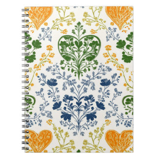 Vintage Floral Pattern Notebook