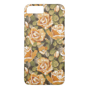 Vintage Floral pattern of yellow roses Case-Mate iPhone Case