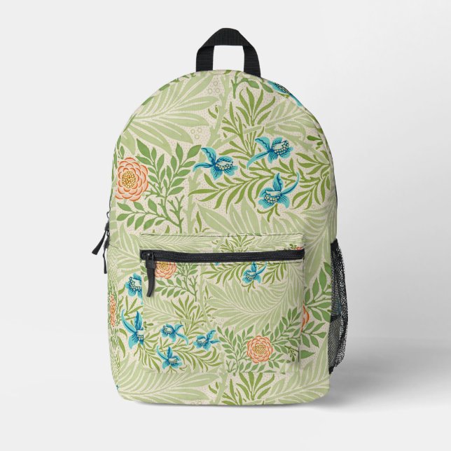 Vintage floral pattern  printed backpack (Front)