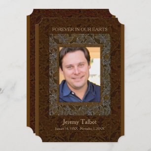 Vintage Floral pattern Sympathy Thank You card