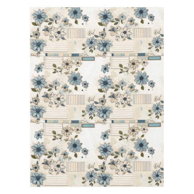 Vintage Floral Pattern Tablecloth (Front)