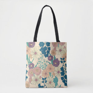 “Vintage Floral Pattern Tote Bag” Bag