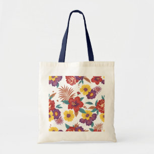 Vintage Floral Pattern Tote Bag – flower tote bag 