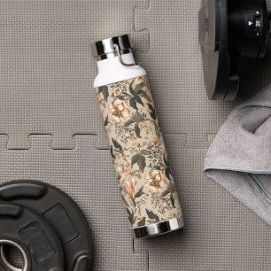 Vintage Floral Pattern Water Bottle