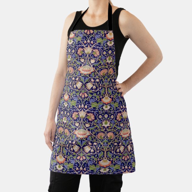 Vintage Floral Pattern, William Morris Apron (Insitu)