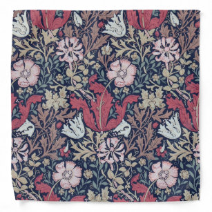 Vintage Floral Pattern, William Morris Bandana