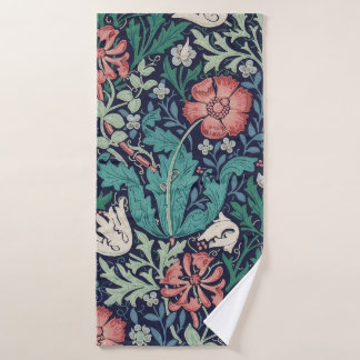 Vintage Floral Pattern, William Morris Bath Towel