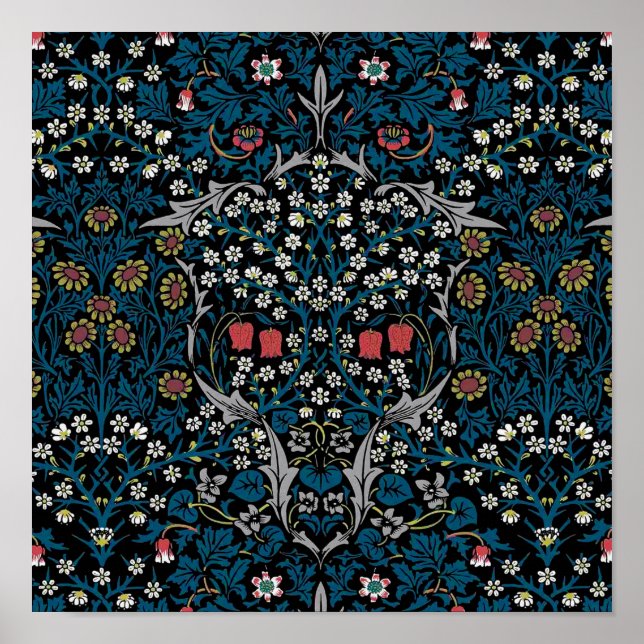 Vintage Floral Pattern, William Morris Poster (Front)