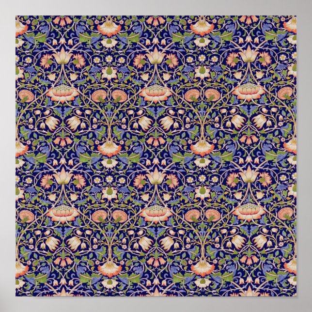 Vintage Floral Pattern, William Morris Poster (Front)