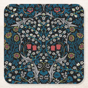 Vintage Floral Pattern, William Morris Square Paper Coaster