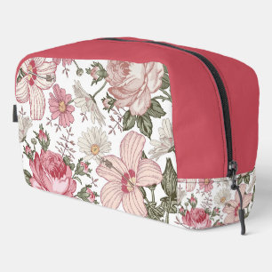Vintage Floral Pattern with Roses Dopp Kit