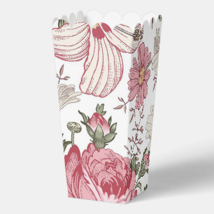 Vintage Floral Pattern with Roses Favour Box