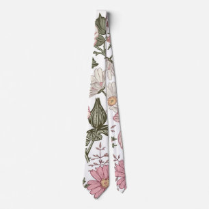 Vintage Floral Pattern with Roses Tie