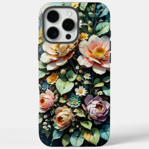 Vintage Floral Patterns iPhone 16 Pro Max Case