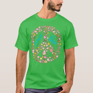 Vintage Floral Peace Sign T-Shirt