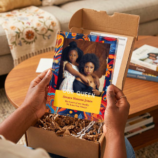 Vintage Floral Personalised Gifts for African Mum Photo Block