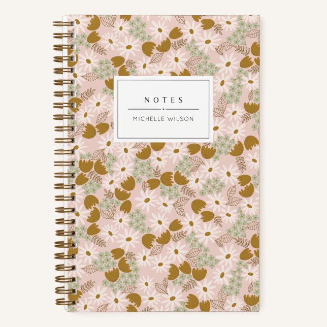 Vintage Floral Personalised Notebook (Front)