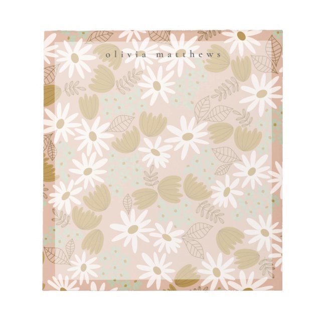 Vintage Floral Personalised Notepad (Front)
