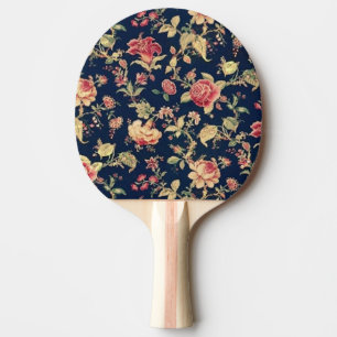 Vintage Floral Ping Pong Paddle
