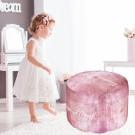 Vintage Floral Pink Grunge Pouf<br><div class="desc">Decorate your home in this stylish vintage design. Shabby Chic. Customisable Text and Image.</div>