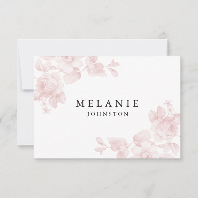 Vintage floral place card (Front)