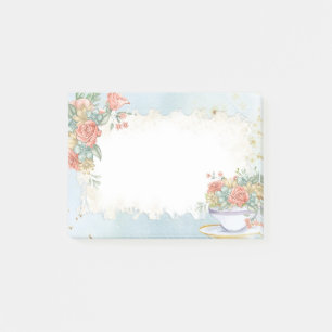 Vintage floral post-it notes