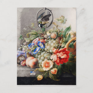 Vintage Floral Postcard