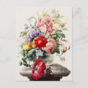 Vintage Floral Postcard