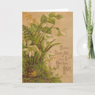 Vintage Floral Prayer Scripture Quote Card