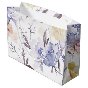 Vintage Floral Print 1 Large Gift Bag