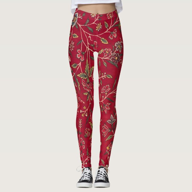 Vintage Floral Print Leggings (Front)