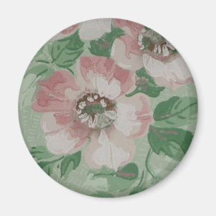 Vintage Floral Print Magnet