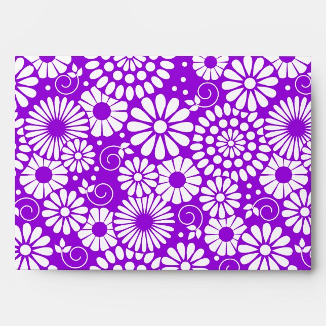 Vintage floral purple Envelope (Front)