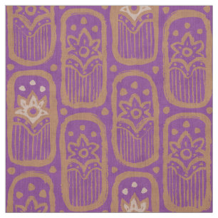 Vintage floral purple pattern in Indian style. Fabric