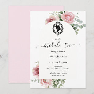 Vintage floral regency bridal shower invitation