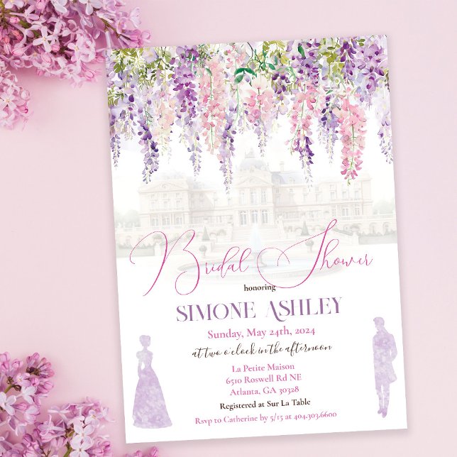 Vintage Floral Regency Era Bridal Shower  Invitation (Creator Uploaded)