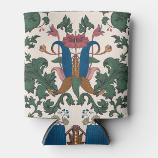 Vintage floral renaissance wallpaper. can cooler