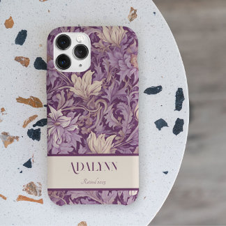 Vintage Floral Retirement Gifts for Mum Violet Case-Mate iPhone 14 Case