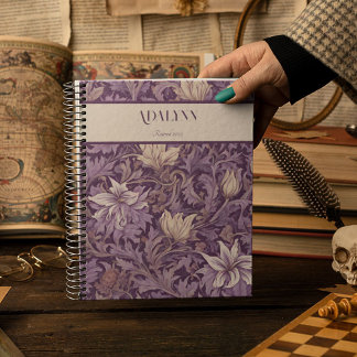 Vintage Floral Retirement Gifts for Mum Violet Notebook