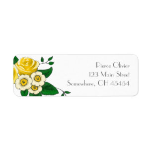 Vintage Floral Return Address Labels