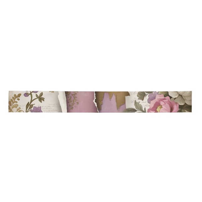 Vintage Floral - Ribbon  Satin Ribbon (Front)