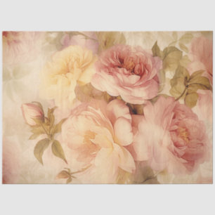 Vintage Floral Rose Decoupage Tissue Paper