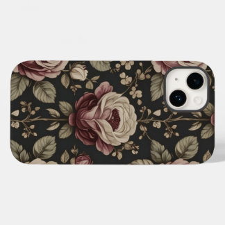 Vintage Floral Rose Pattern Dark Gothic Phone Case