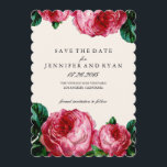 Vintage Floral Rose Save the Date<br><div class="desc">Vintage Floral Rose Save the Date</div>