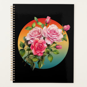 VINTAGE FLORAL ROSES FLOWER ROSE BOUQUET PLANNER