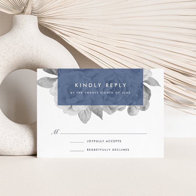 Vintage Floral RSVP Card | Navy (Creator Uploaded)